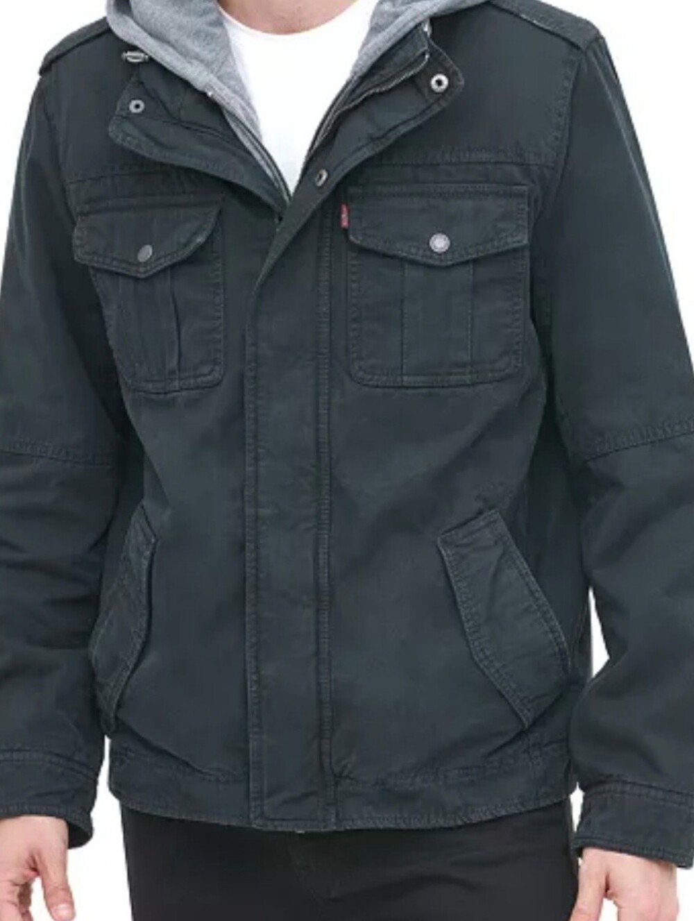 Levi's Men's Dark Navy Hooded Trucker Jacket